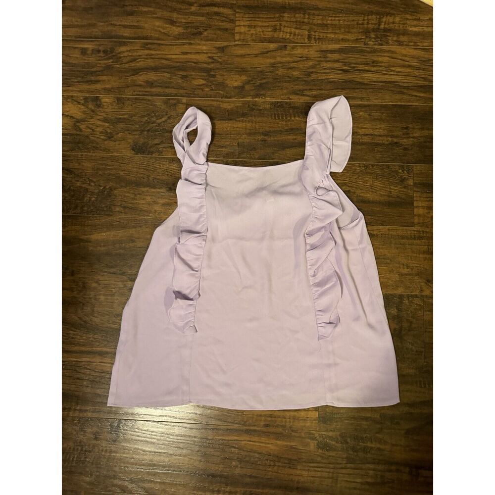 LOFT Women Blouse Purple Sleeveless Blouse Shirt Sz: M